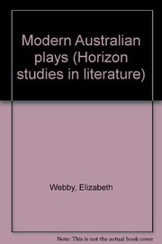 Cover of Modern Australian plays by Elizabeth Webby
