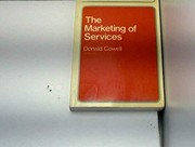 Front cover of The Marketing of services by Donald W. Cowell