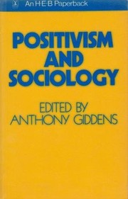 Front cover of Positivism and sociology by Anthony Giddens