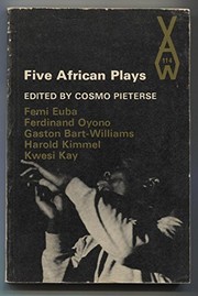 Cover of Five African plays by Cosmo Pieterse