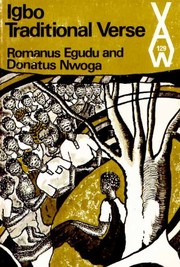 Cover of Igbo traditional verse by Romanus N. Egudu
