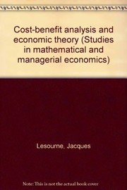 Cover of Cost-benefit analysis and economic theory by Jacques Lesourne