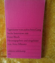 Front cover of Tagträume vom aufrechten Gang by Ernst Bloch