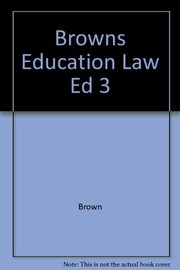 Front cover of Education law by Anthony F. Brown