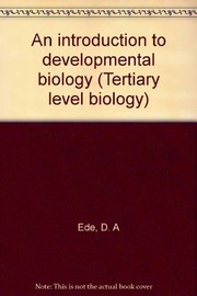 Front cover of An introduction to developmental biology by D. A. Ede
