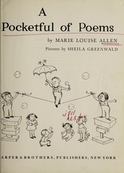Front cover of A pocketful of poems by Marie Louise Allen