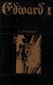 Cover of Edward I by Salzman, L. F.
