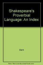 Cover of Shakespeare's proverbial language by R. W. Dent