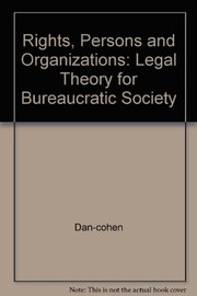 Front cover of Rights, persons, and organizations by Meir Dan-Cohen
