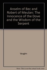 Front cover of Anselm of Bec and Robert of Meulan by Sally N. Vaughn