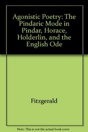 Cover of Agonistic poetry by Fitzgerald, William