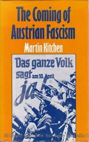 Front cover of Coming of Austrian Fascism by Martin Kitchen