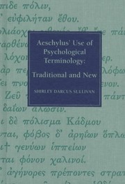 Cover of Aeschylus' use of psychological terminology by Shirley Darcus Sullivan