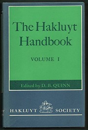 Cover of Hakluyt Handbook (Hakluyt Society, Second Series - Nos. 144 & 5) 2 vol set by David B. Quinn