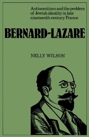 Cover of Bernard-Lazare by Nelly Wilson