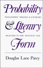 Front cover of Probability and literary form by Douglas Lane Patey