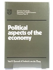 Front cover of Political aspects of the economy by Vani K. Borooah