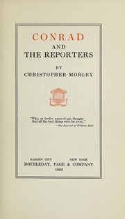 Front cover of Conrad and the reporters by Christopher Morley