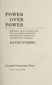 Cover of Power over power by David Nyberg