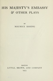 Cover of Plays by Maurice Baring