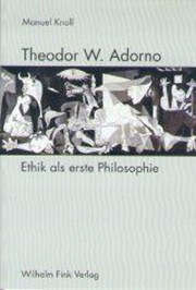 Cover of Theodor W. Adorno by Manuel Knoll