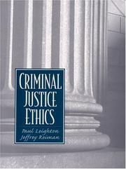 Front cover of Criminal Justice Ethics by Paul Leighton