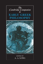 Cover of The Cambridge companion to early Greek philosophy by A. A. Long