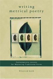 Cover of Writing metrical poetry by William Baer