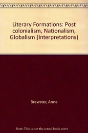 Cover of Literary formations by Anne Brewster