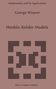 Cover of Henkin-Keisler models by George Weaver