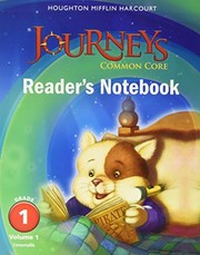Cover of Journeys: Common Core Reader's Notebook Consumable Volume 1 Grade 1;Houghton Mifflin Harcourt Journeys by HOUGHTON MIFFLIN HARCOURT