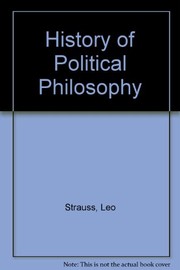 Front cover of History of political philosophy by Leo Strauss