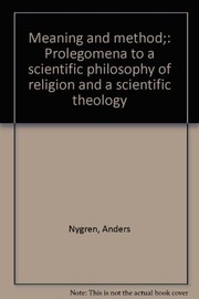 Cover of Mening och metod by Anders Nygren