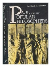 Cover of Paul and the popular philosophers by Abraham J. Malherbe