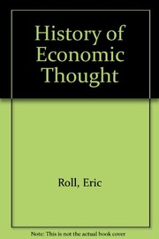 Cover of A history of economic thought by Roll of Ipsden, Eric Roll Baron