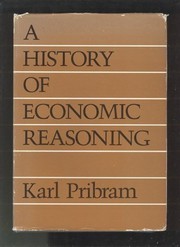 Front cover of A history of economic reasoning by Karl Pribram