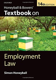 Front cover of Honeyball & Bowers' Textbook on Employment Law by Simon Honeyball