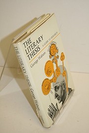 Cover of The literary thesis by Watson, George