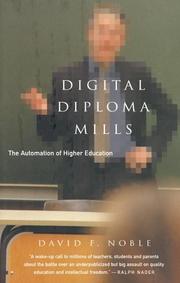 Front cover of Digital diploma mills by David Franklin Noble
