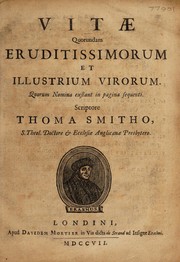 Front cover of Vitae quorundam eruditissimorum et illustrium virorum by Thomas Smith