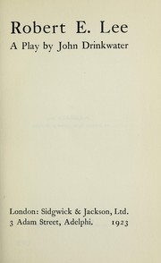 Cover of Robert E. Lee by Drinkwater, John