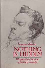 Cover of Nothing is hidden by Norman Malcolm