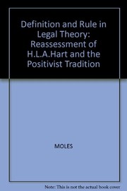Front cover of Definition and rule in legal theory by Robert N. Moles