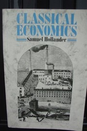 Cover of Classical economics by Samuel Hollander