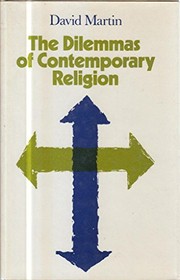 Front cover of The dilemmas of contemporary religion by Martin, David