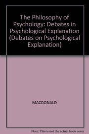 Cover of Philosophy of psychology by Cynthia Macdonald