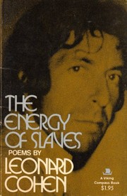 Front cover of The energy of slaves by Leonard Cohen