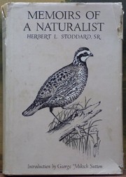 Front cover of Memoirs of a naturalist by Herbert L. Stoddard