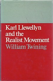 Front cover of Karl Llewellyn and the realist movement by William L. Twining