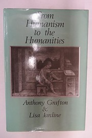 Front cover of From humanism to the humanities by Anthony Grafton